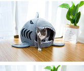 Warm Washable Bed for Small Pet Cute Comfortable Shark