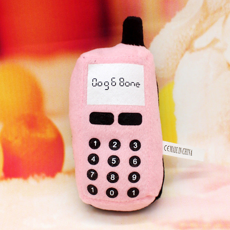 Soft Squeaky Plush Mobile Phone Toy for Dogs and Puppies