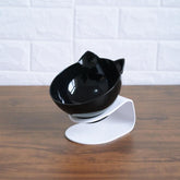 New Inclined Food Cat Ear Oblique Mouth Transparent Pet Bowl