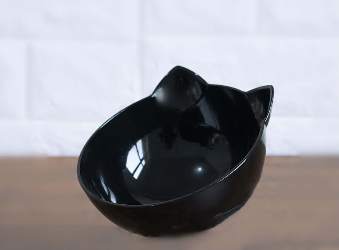 New Inclined Food Cat Ear Oblique Mouth Transparent Pet Bowl