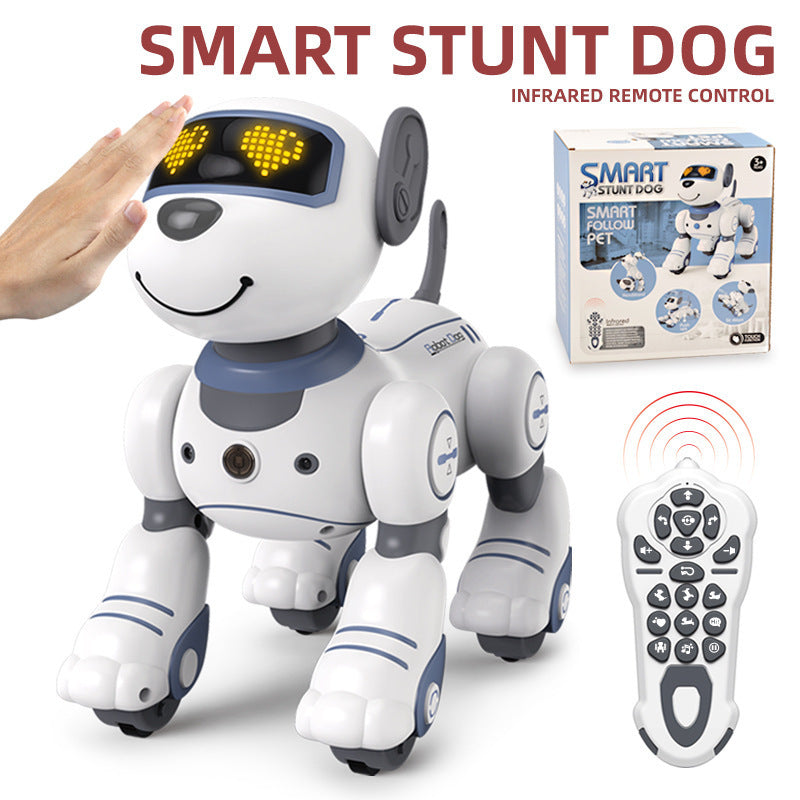 Smart Robotic Puppy Toy with Music Lights and Voice Commands