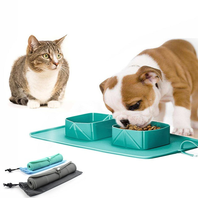 Pet Bowl Silicone Folding for Dogs and Cats 
