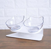New Inclined Food Cat Ear Oblique Mouth Transparent Pet Bowl
