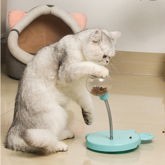 Pet Feeder Cat Toy Leaking Food Ball Funny Tumbler Puzzle