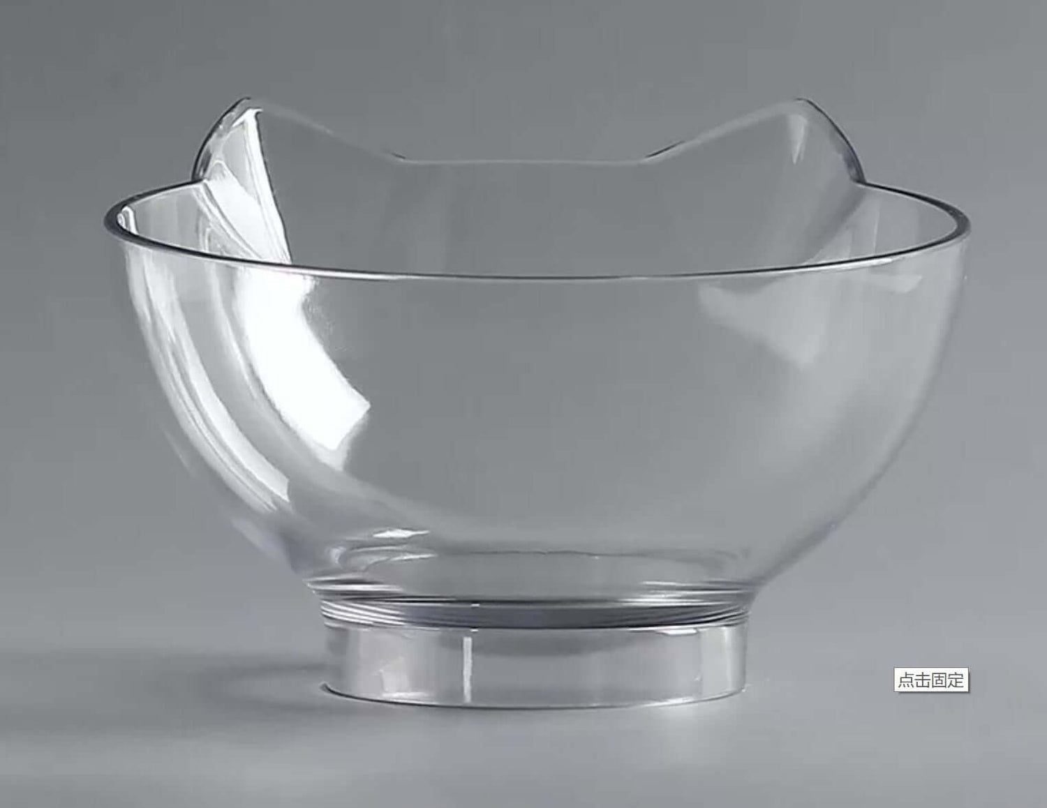 New Inclined Food Cat Ear Oblique Mouth Transparent Pet Bowl