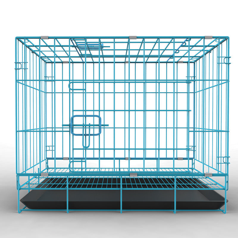 Portable Pet Cage with Double Door and Safety Locks