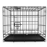 Portable Pet Cage with Double Door and Safety Locks