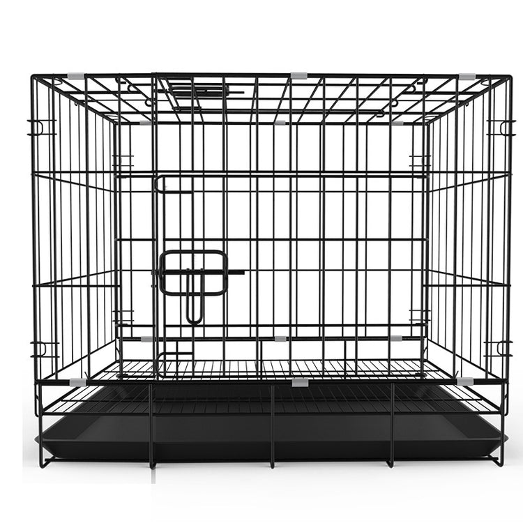 Portable Pet Cage with Double Door and Safety Locks