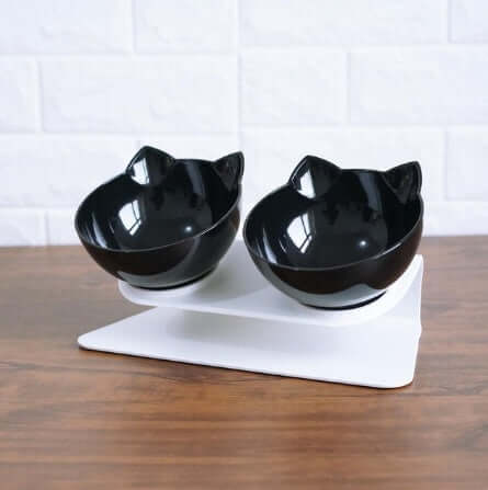 New Inclined Food Cat Ear Oblique Mouth Transparent Pet Bowl