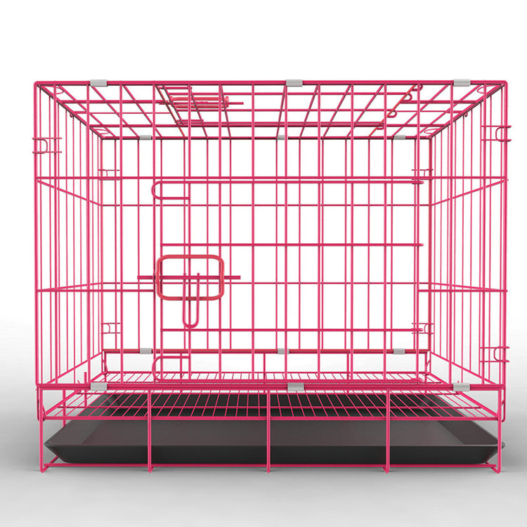 Portable Pet Cage with Double Door and Safety Locks