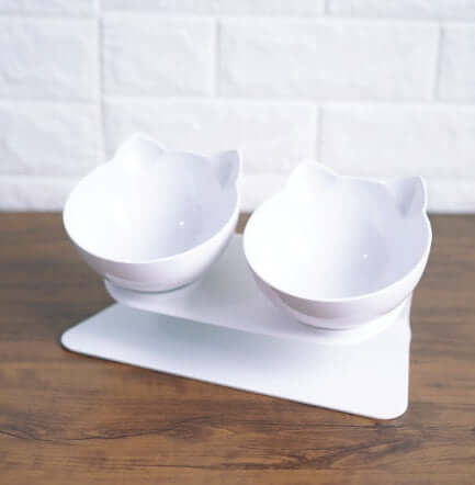 New Inclined Food Cat Ear Oblique Mouth Transparent Pet Bowl