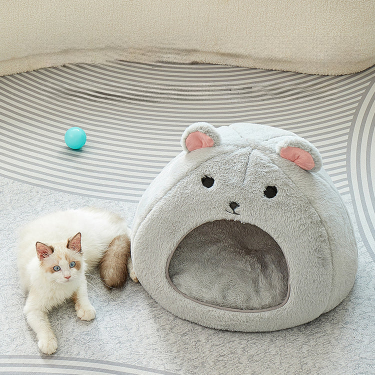 Soft Fluffy Cartoon Comfortable House Bedding for Pets