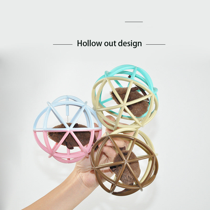 Fun Rolling Pet Toy with Bell and Durable Cage Design