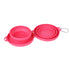 Rubber Foldable Double Bowl Pet Feeding Bowl Portable
