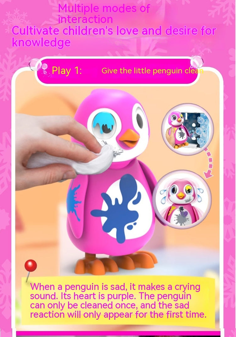 Interactive Walking Dancing Penguin Toy with Music and Light