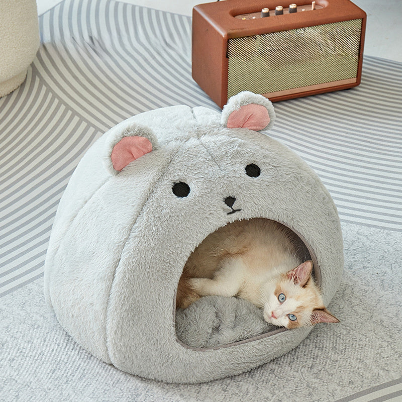 Soft Fluffy Cartoon Comfortable House Bedding for Pets